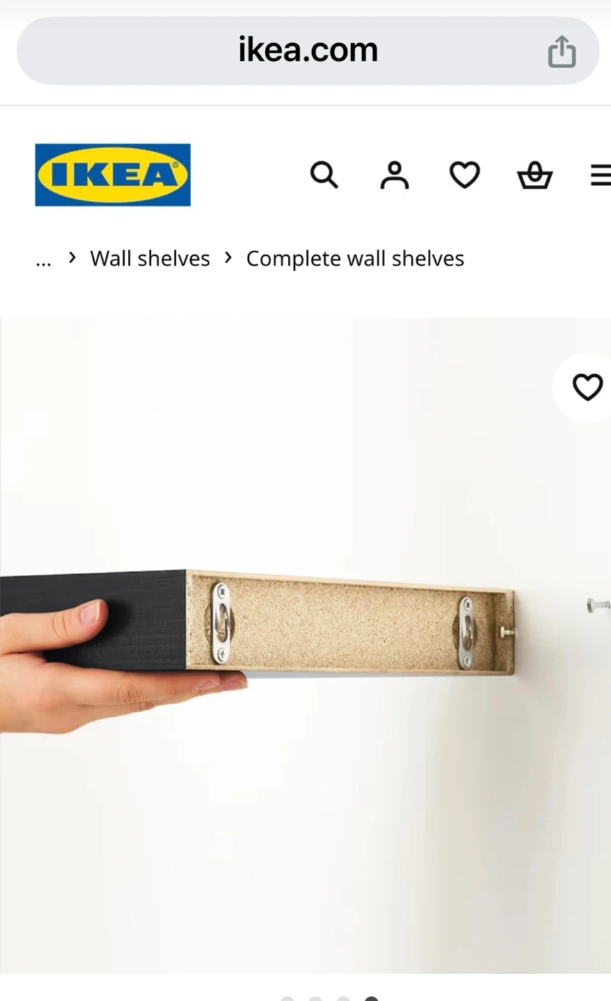 Pair of IKEA LACK Black Wall Shelves
