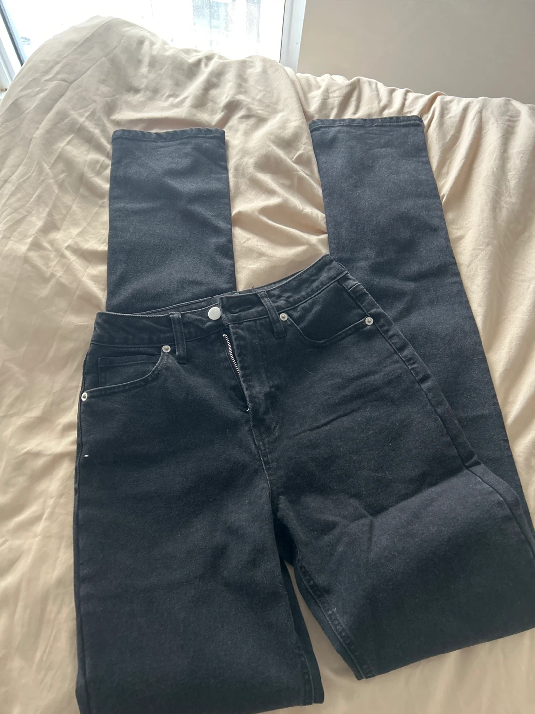 Fashion Nova Black Denim Jeans Size 0