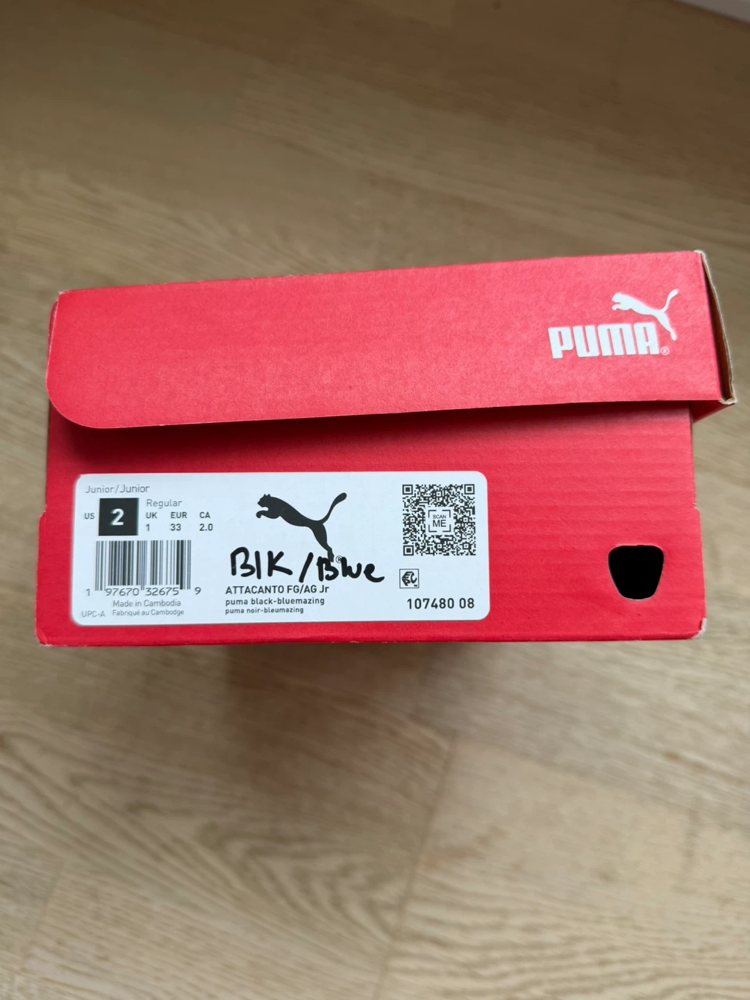 Puma Junior Cleats Size 2 - photo 3