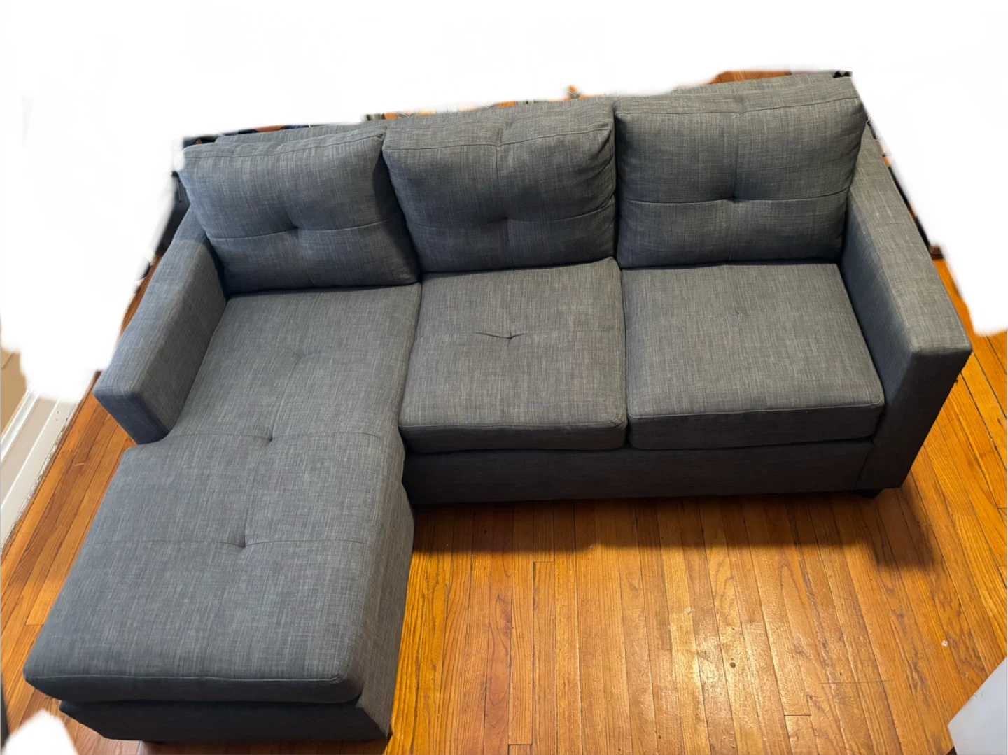 New Gray Sectional Sofa with Chaise reversible