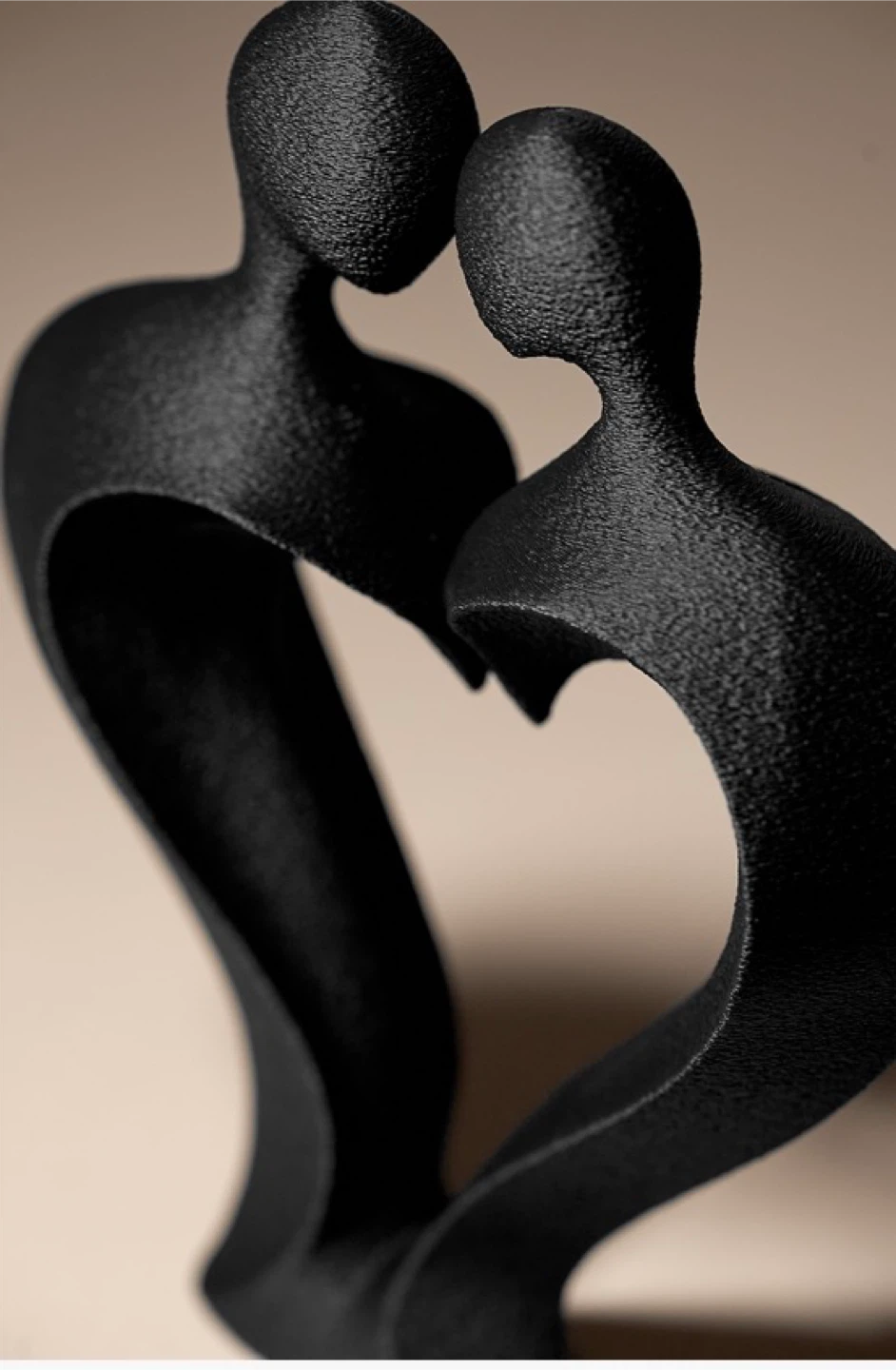 Abstract Heart Couple Sculpture - photo 2
