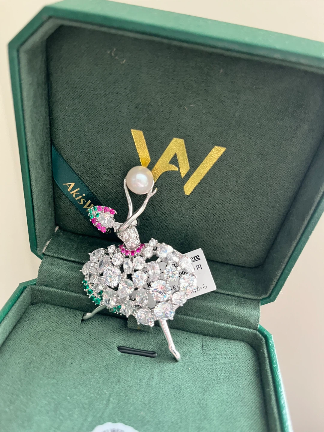 Ballerina Brooch with Cultured Pearl and Crystals - photo 2