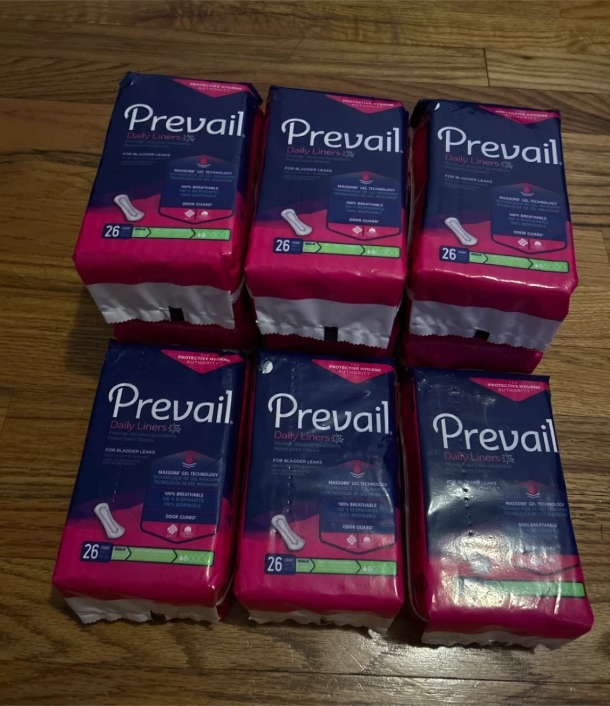 Prevail Daily Liners - 6 Packs