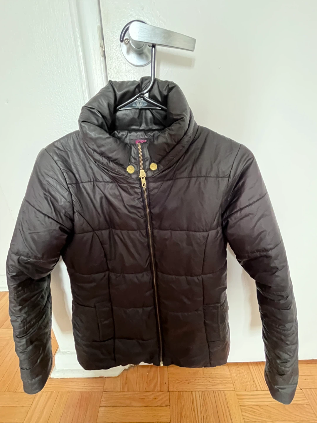 Ginger Puffer Jacket - Black - Size L