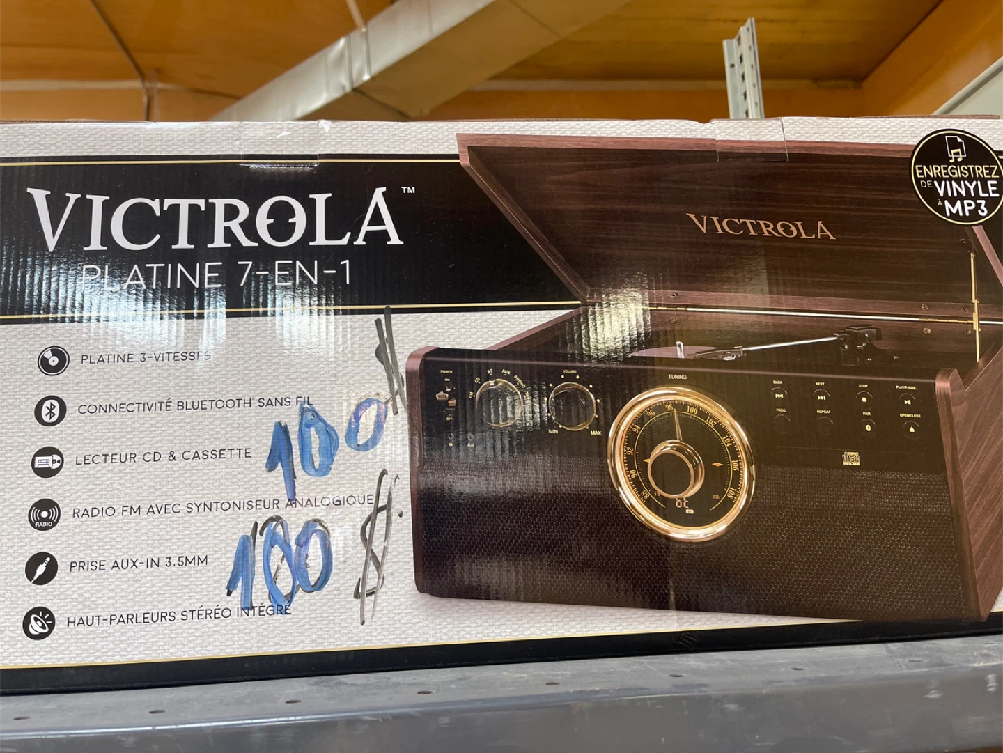 Victrola 7-in-1 Turntable with Bluetooth, CD, Cassette & Radio