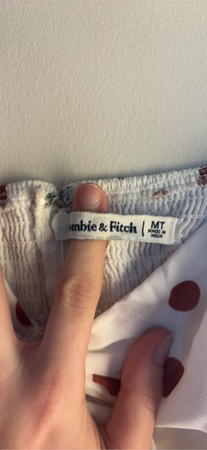 Abercrombie & Fitch White Polka Dot Dress MT - photo 2