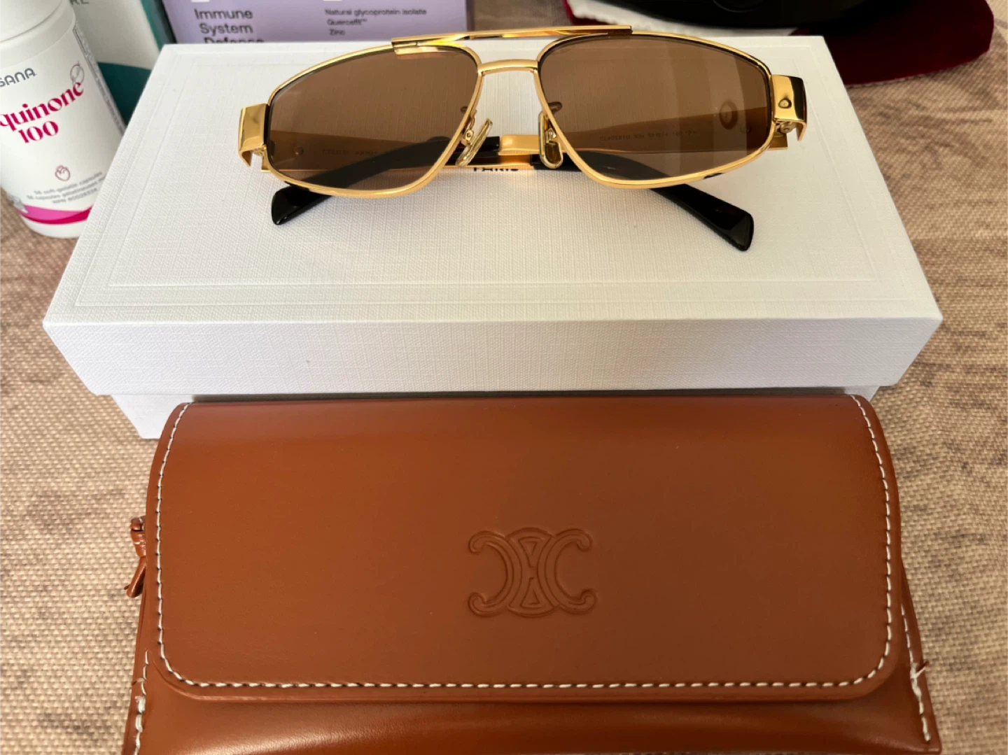 Gold Aviator Sunglasses - photo 2