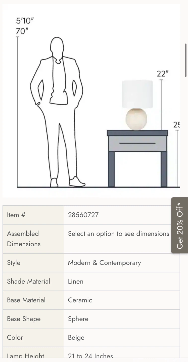 Cream Faux Marble Ceramic Table Lamps - photo 4