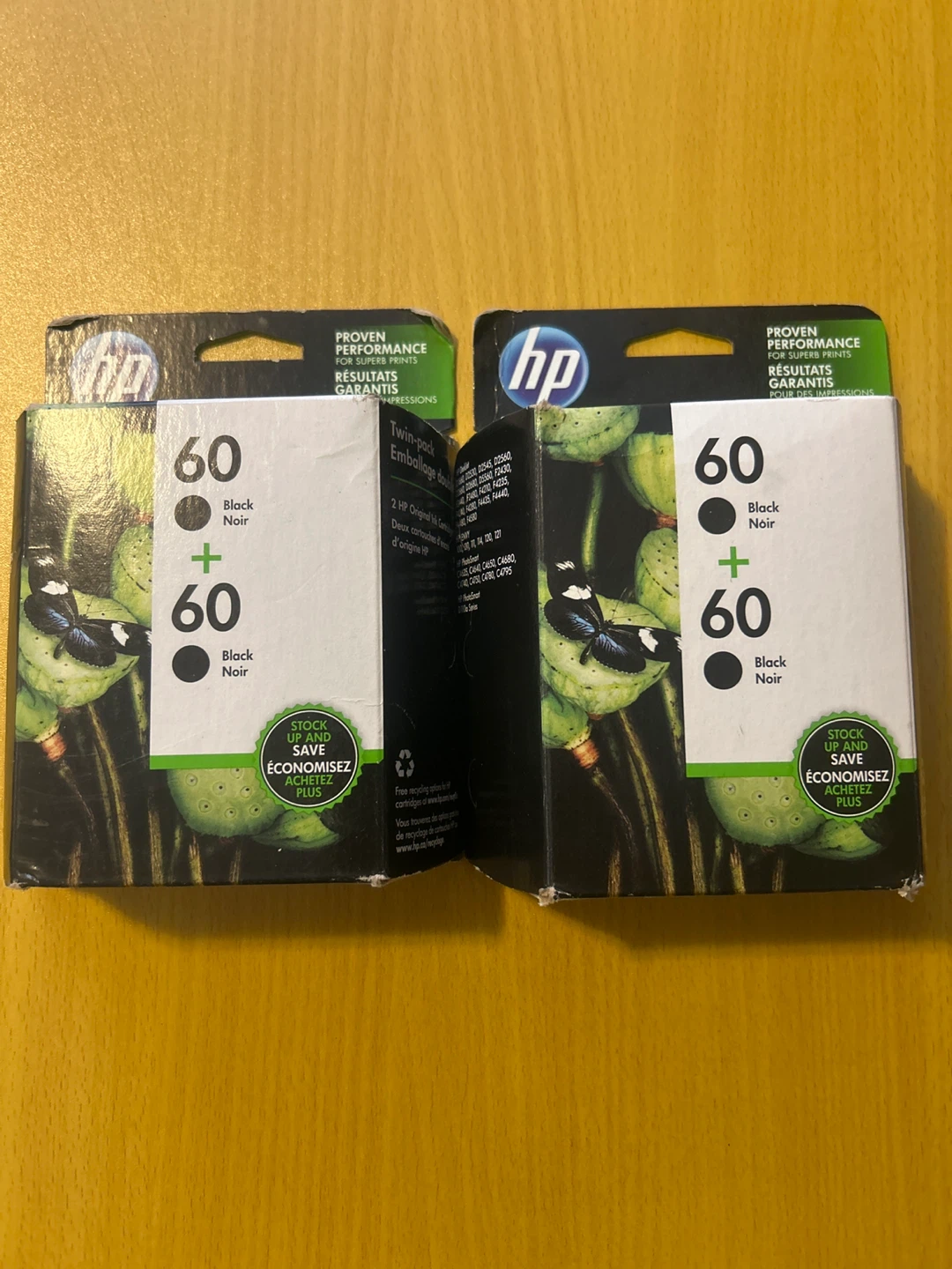 HP 60 Black Ink Cartridges (Twin Pack)