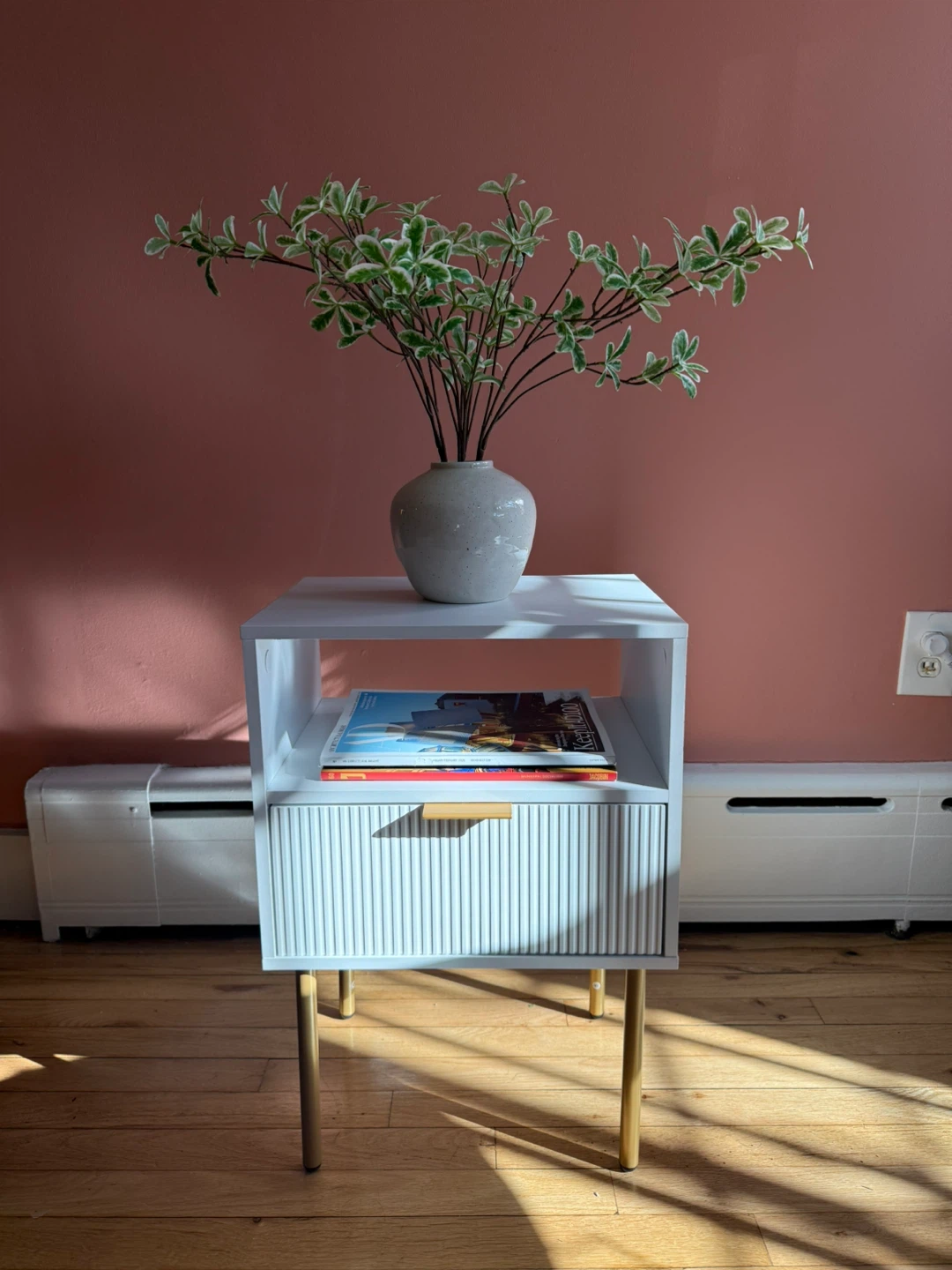 Small white nightstand / side table - photo 5