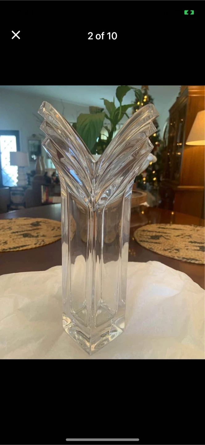 Vintage Mikasa Heavy Lead Crystal Vase - photo 2