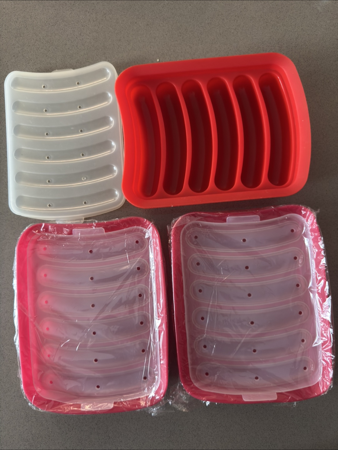 Set of 3 Hot Dog Silicone Molds