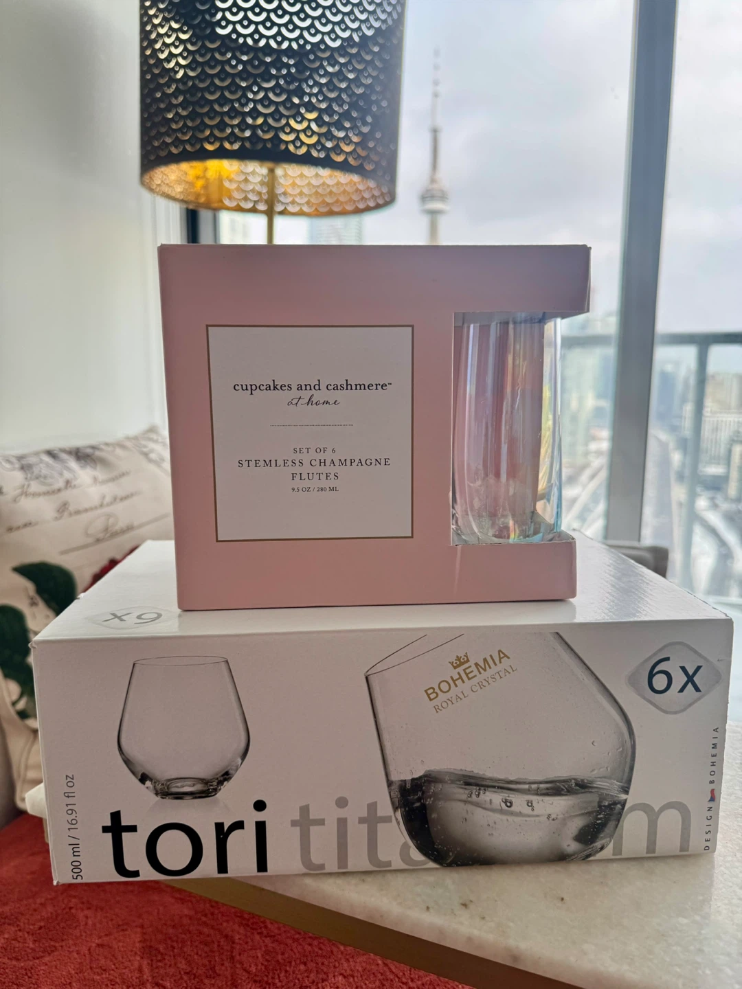 Glassware Bundle ~ Champagne Flutes + Bohemia Crystal Tumblers - photo 3