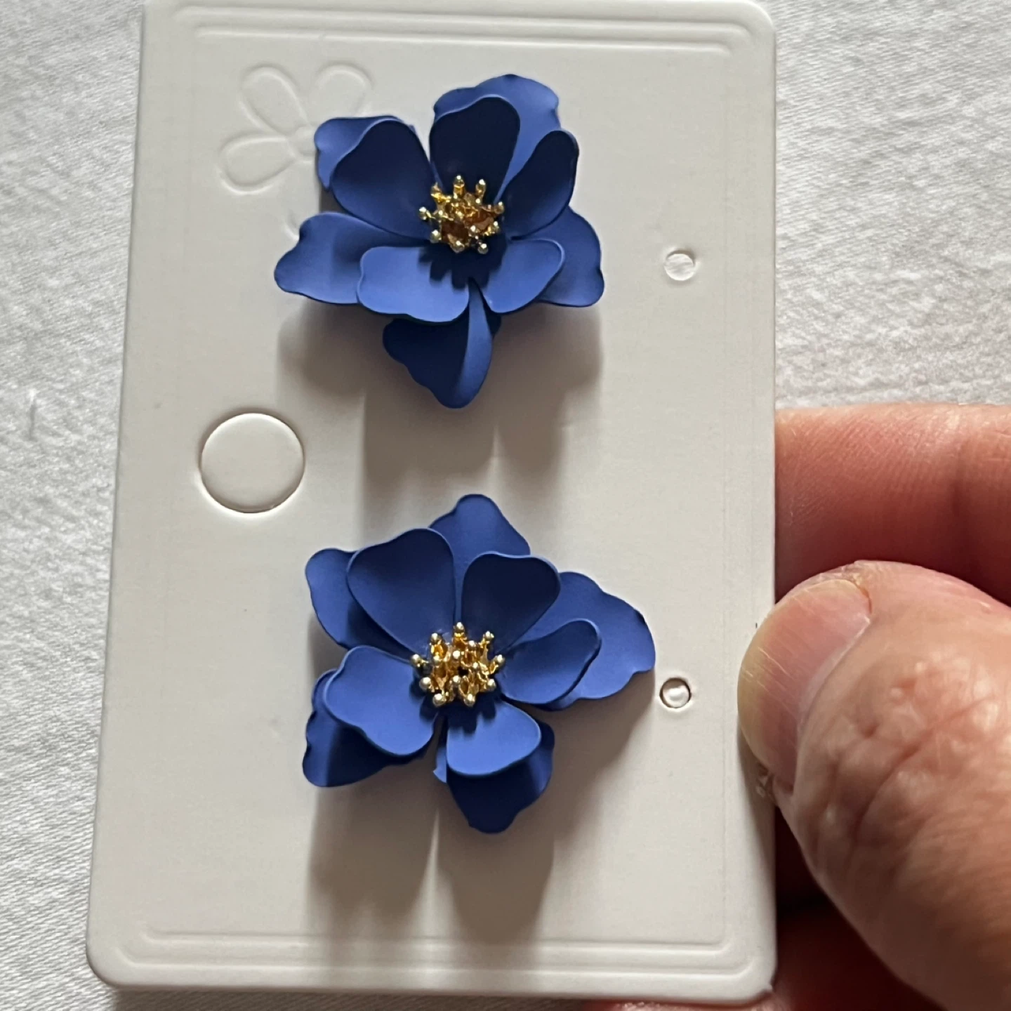 Blue Flower Stud Earrings - photo 2