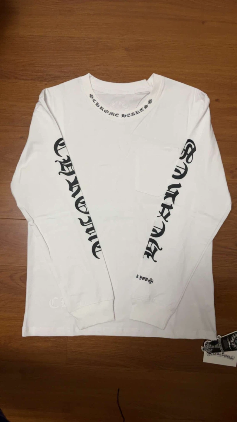Chrome Hearts Long Sleeve Shirt - White, Size M - photo 3