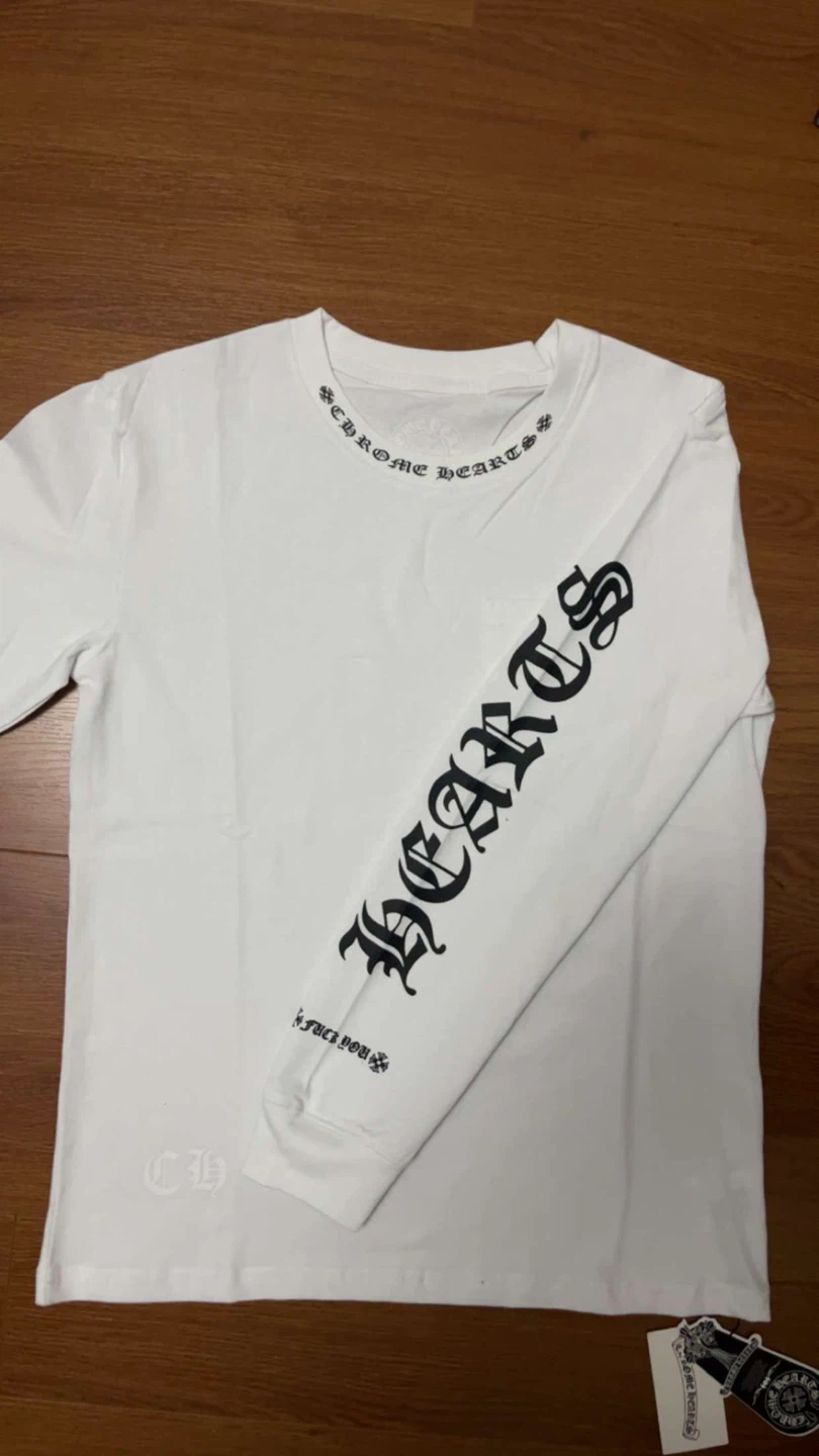Chrome Hearts Long Sleeve Shirt - White, Size M - photo 4