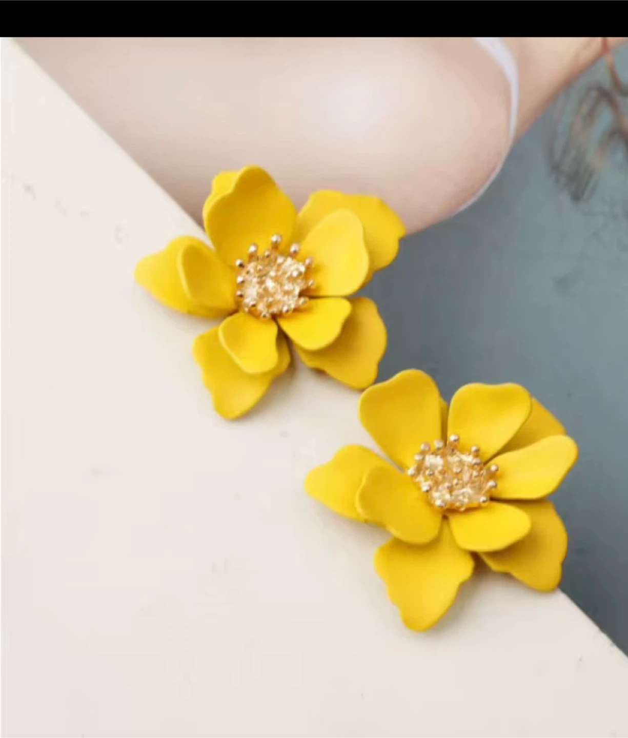 Yellow Flower Earrings
