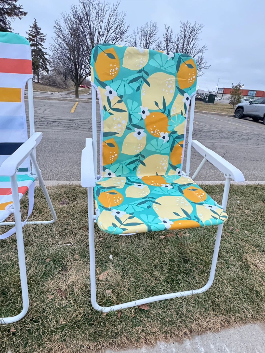 Striped Folding Beach Chair - photo 4