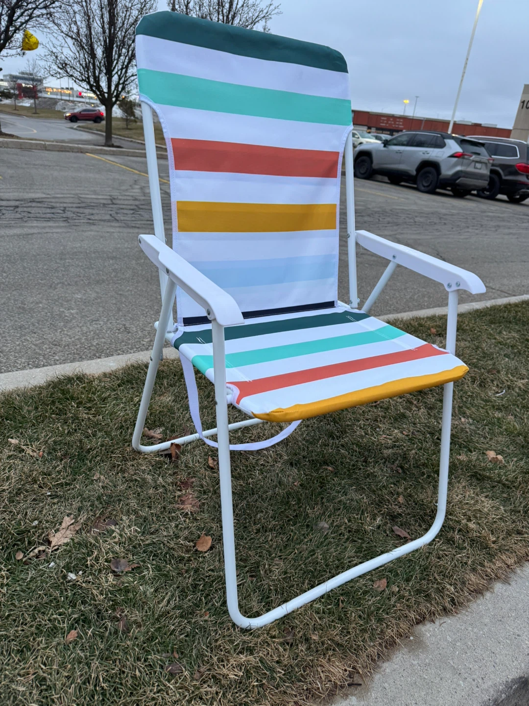 Striped Folding Beach Chair - photo 2