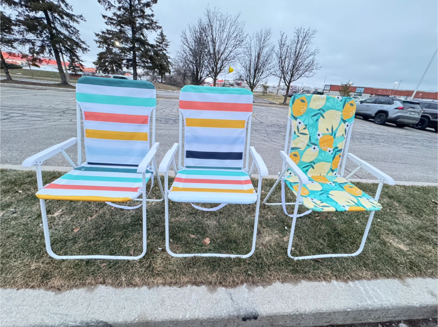 Striped Folding Beach Chair - photo 5
