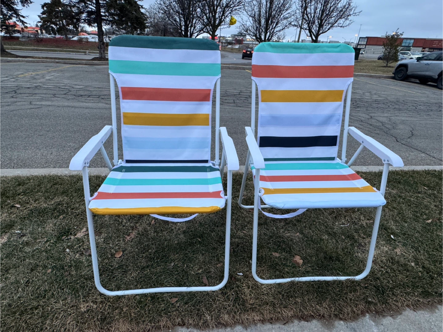 Striped Folding Beach Chair - photo 3