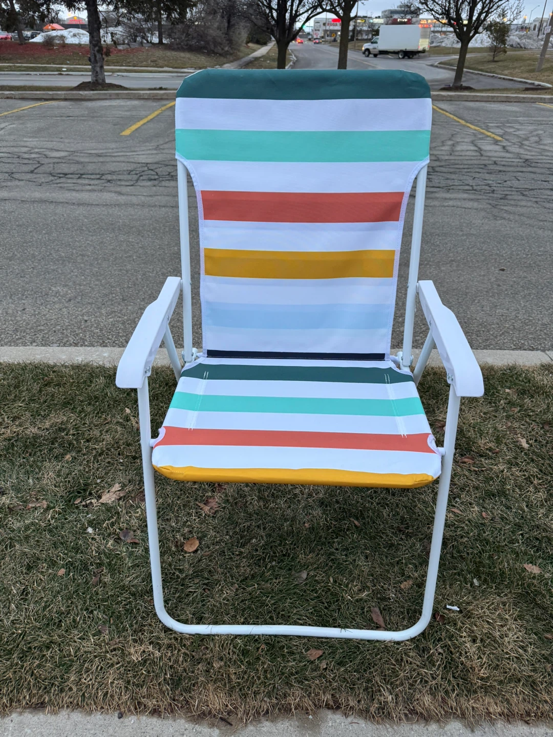 Striped Folding Beach Chair