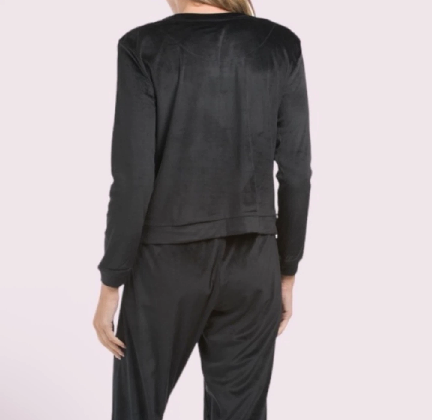 Juicy Couture Velour Black Rhinestone Loungewear Top - photo 2