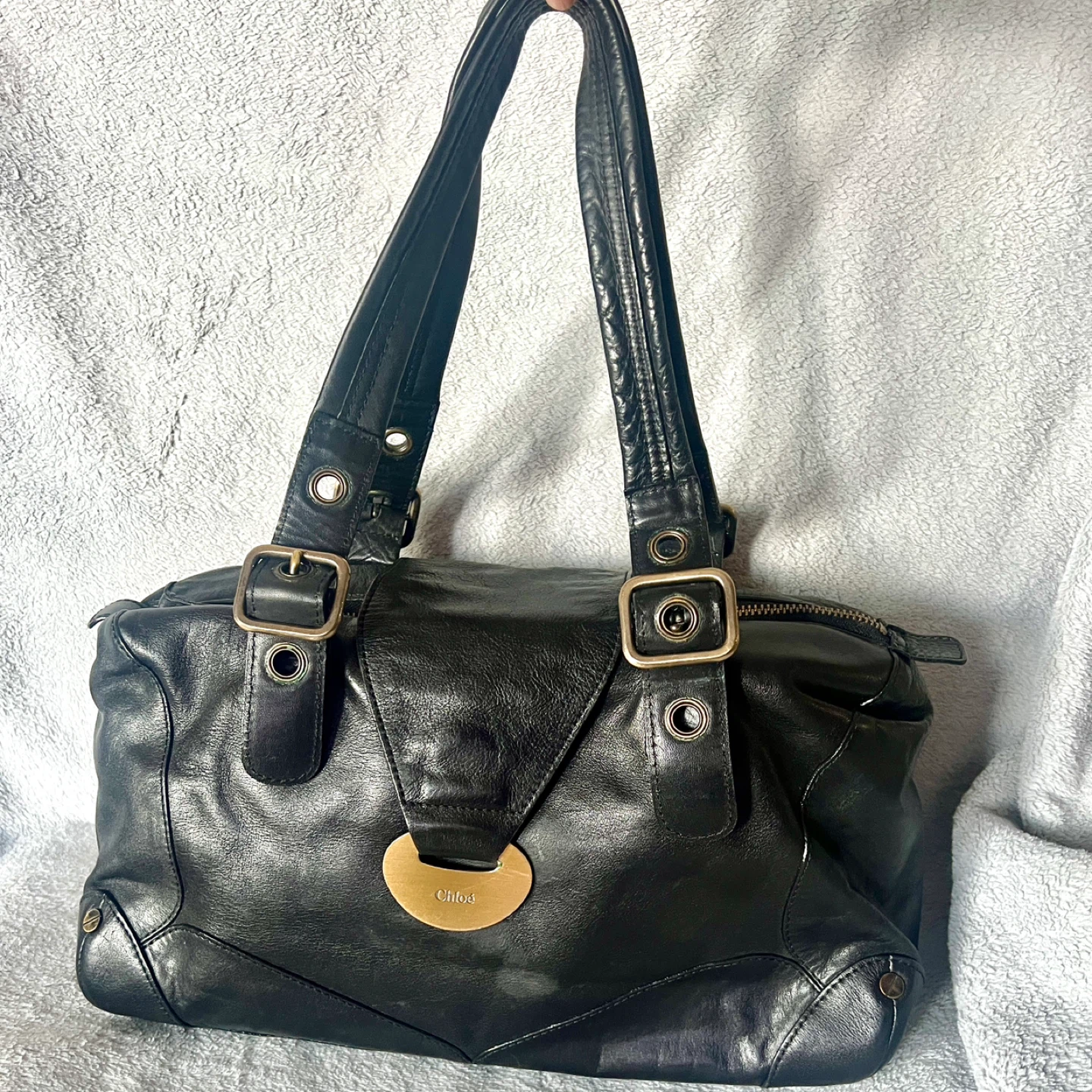 Chloé Black Leather Satchel Handbag