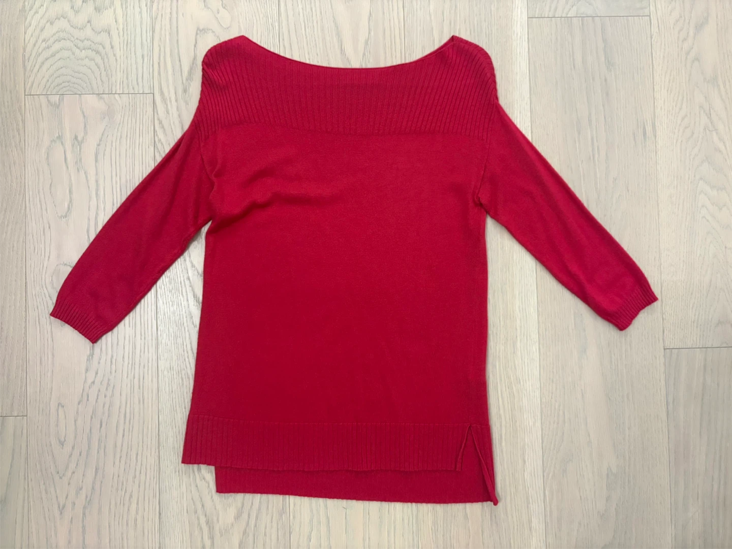 Reitmans Red 3/4 Sleeve Sweater XS