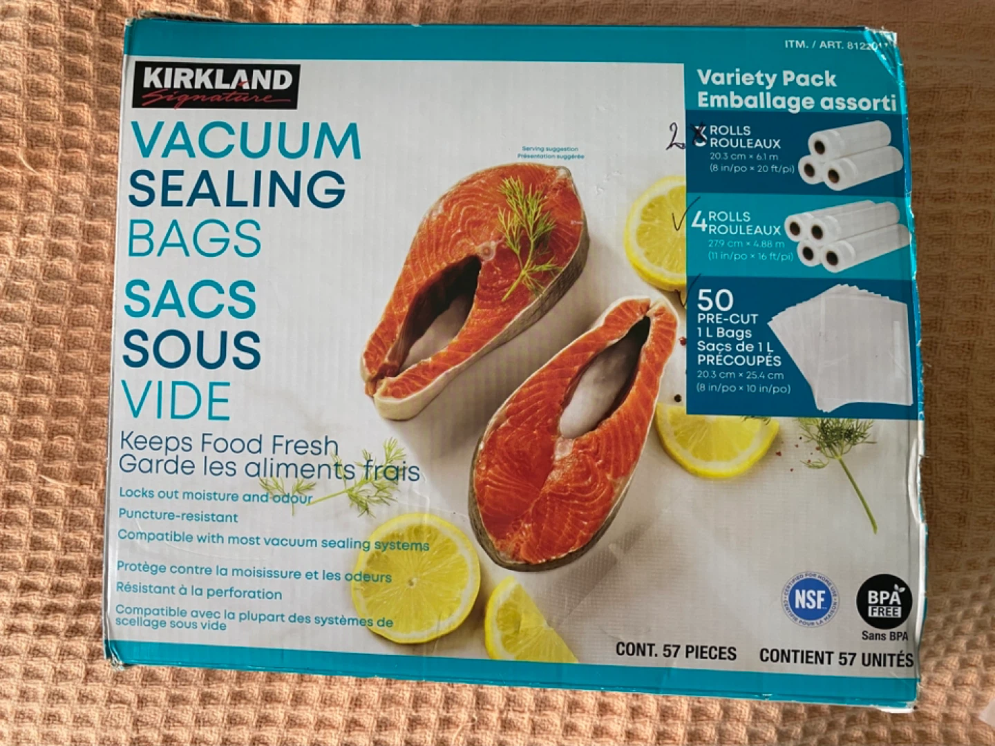 Kirkland Signature Vacuum Sealing Bags Variety Pack