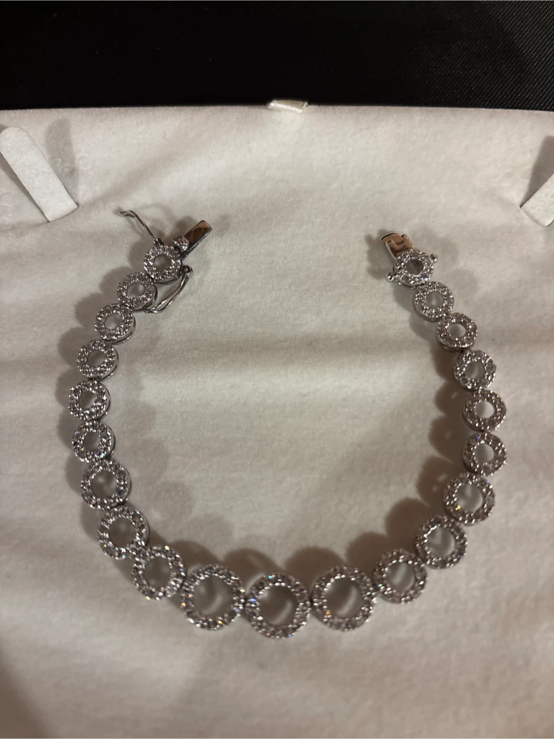 CZ silver Tennis Necklace and Bracelet Set - photo 4