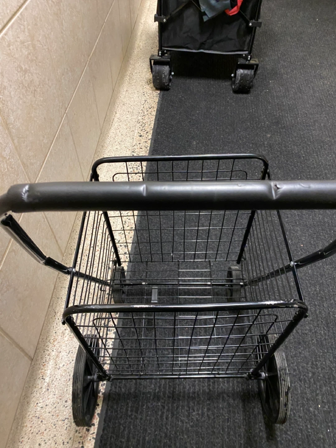 Black Folding Shopping Cart - photo 2