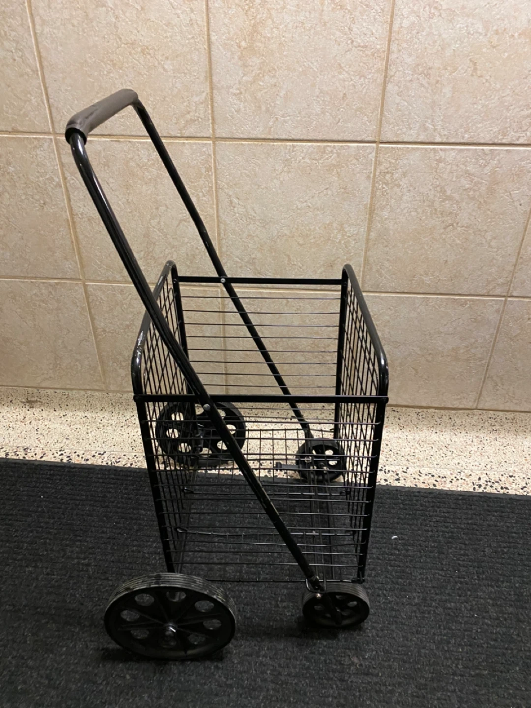 Black Folding Shopping Cart