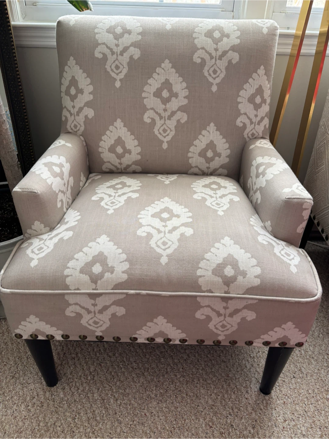 Accent Arm Chair with Damask Pattern - photo 2