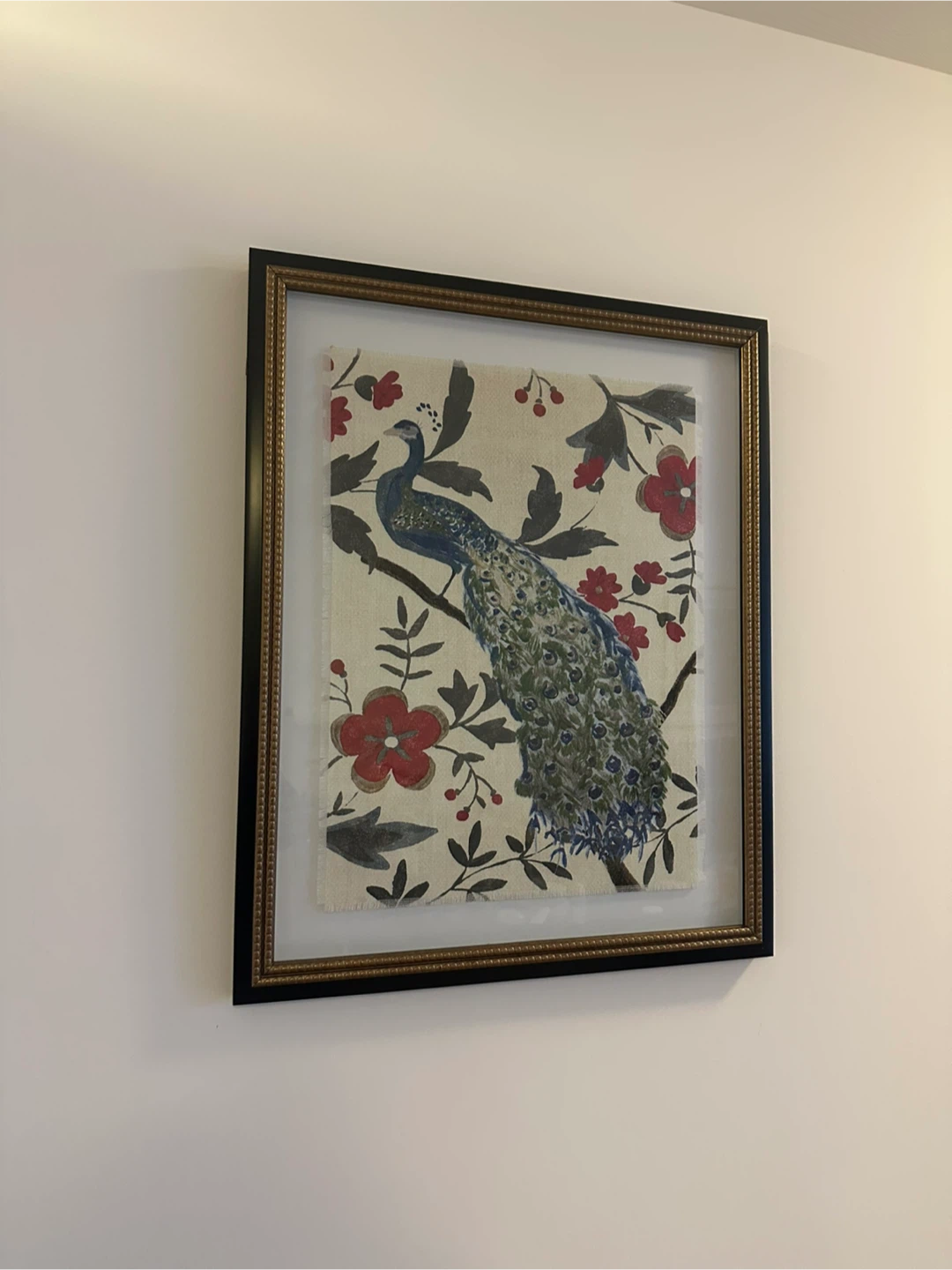 Framed Peacock Wall Art