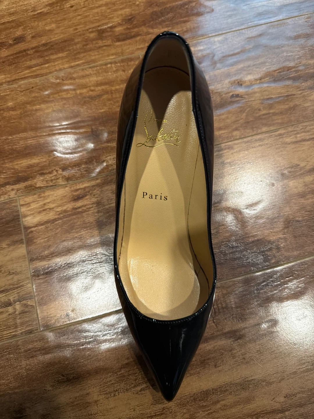 Christian Louboutin Black Patent Leather Heels 38 1/2 - photo 2