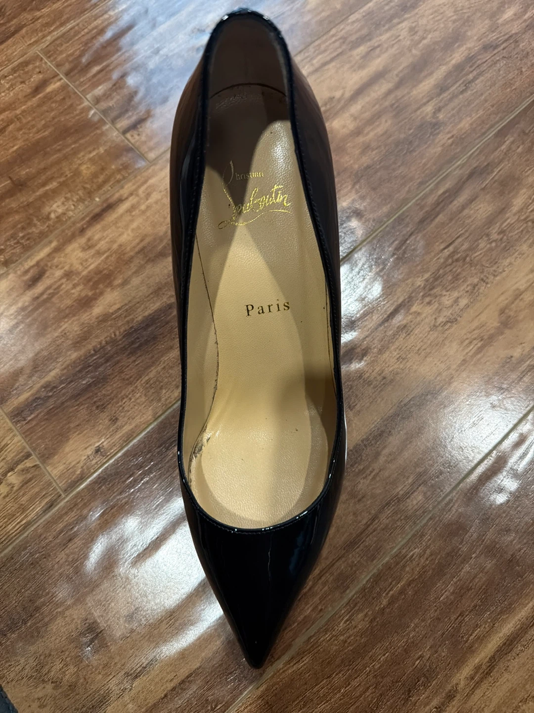 Christian Louboutin Black Patent Leather Heels 38 1/2 - photo 3