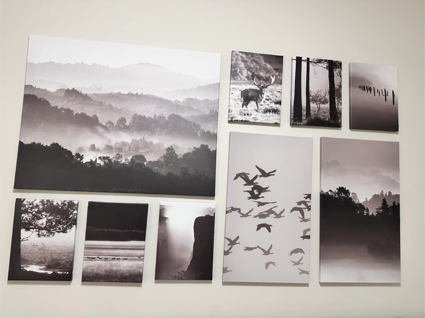 Black and White Landscape Canvas Wall Art Set