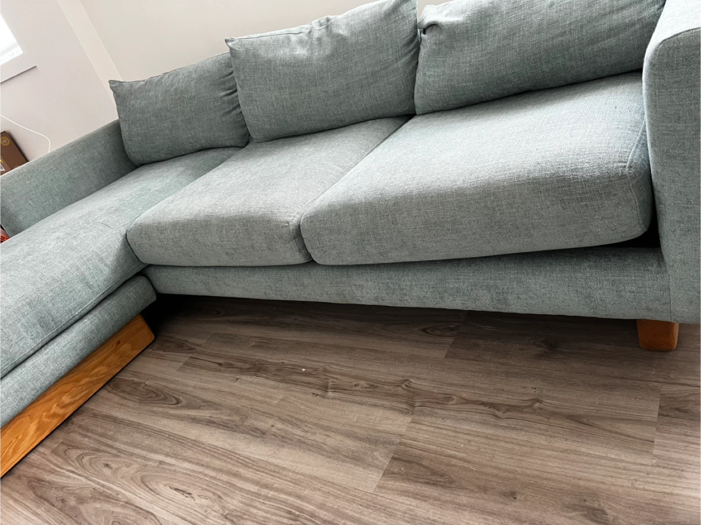 Light Blue Sectional Sofa - photo 5