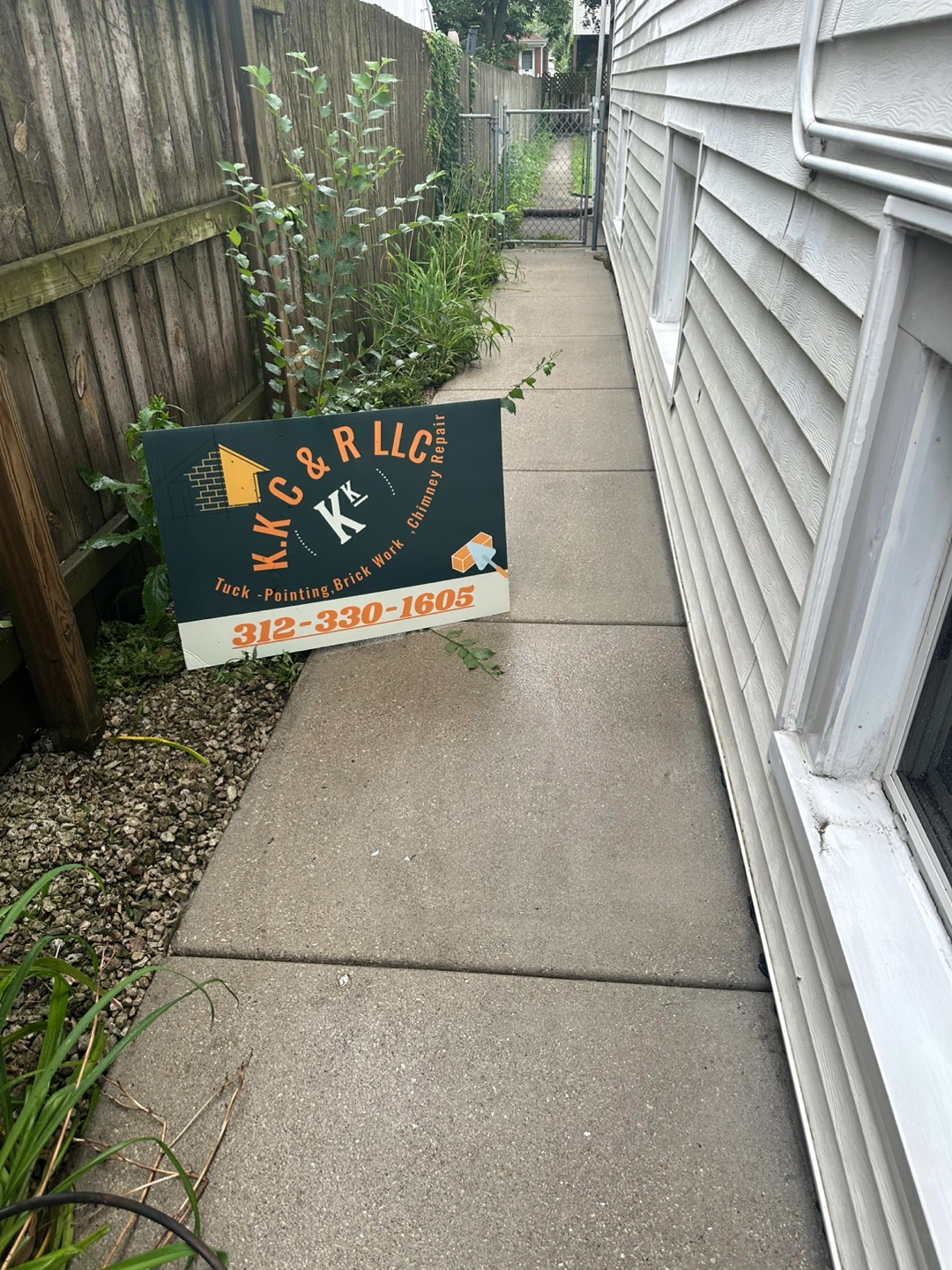 K.K.C & R LLC Tuckpointing, Brick Work & Chimney Repair Sign - photo 5