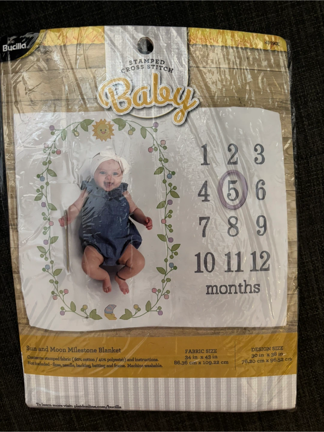 Bucilla 0 to 1 yr baby photo blanket kit