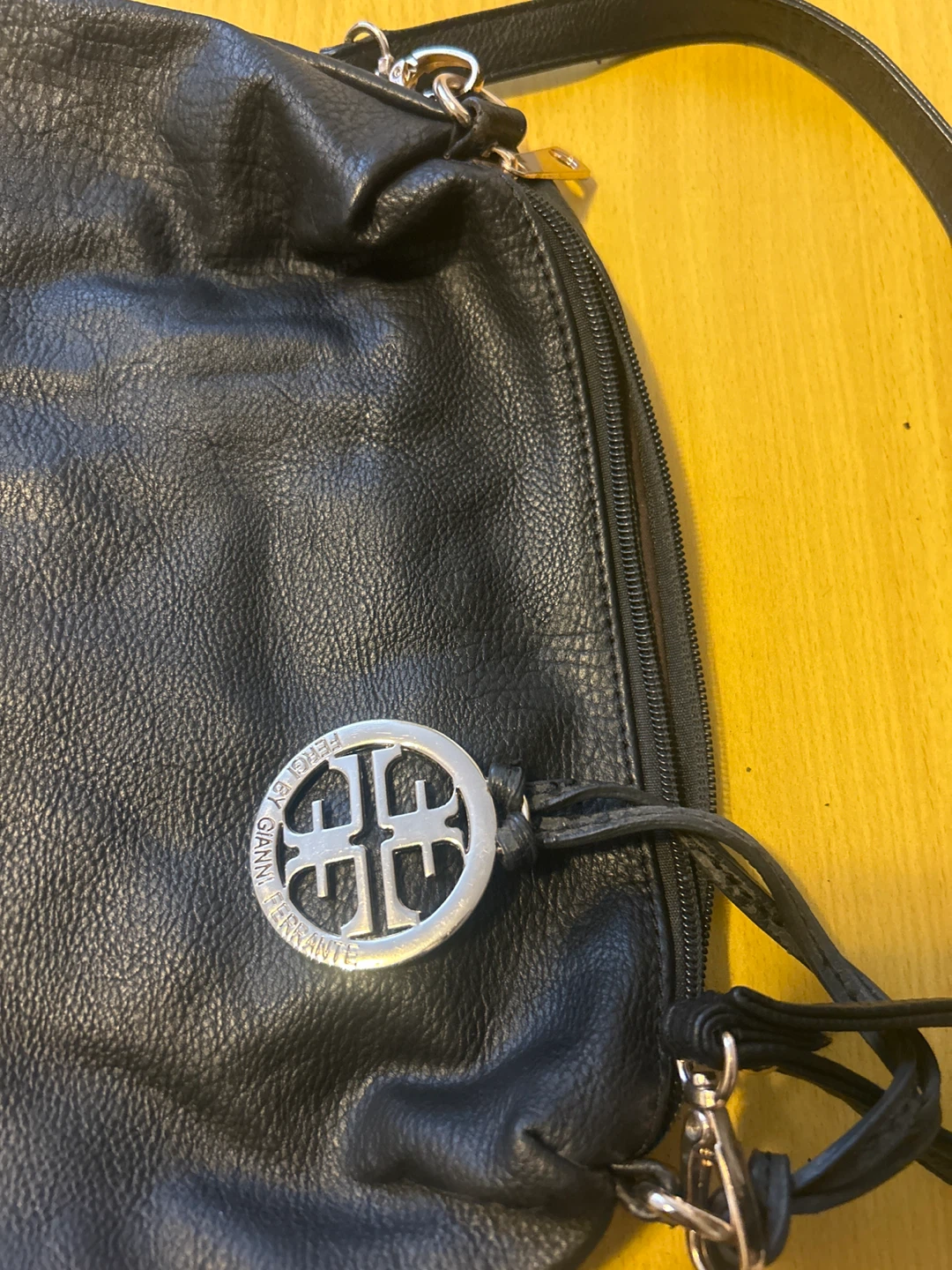 Black Faux Leather Shoulder Bag by Petrol by Sanna - photo 2
