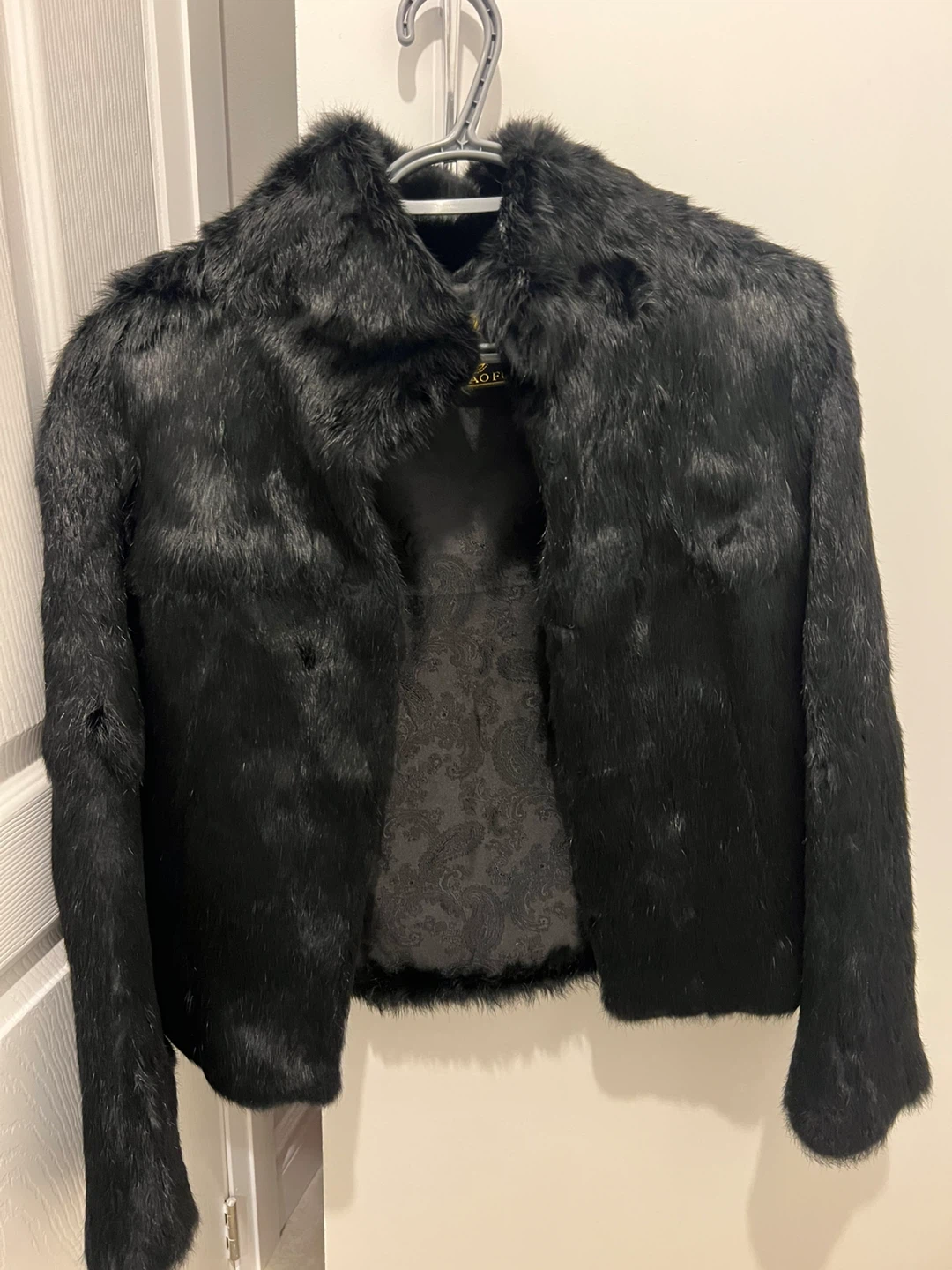 Black real Fur Jacket