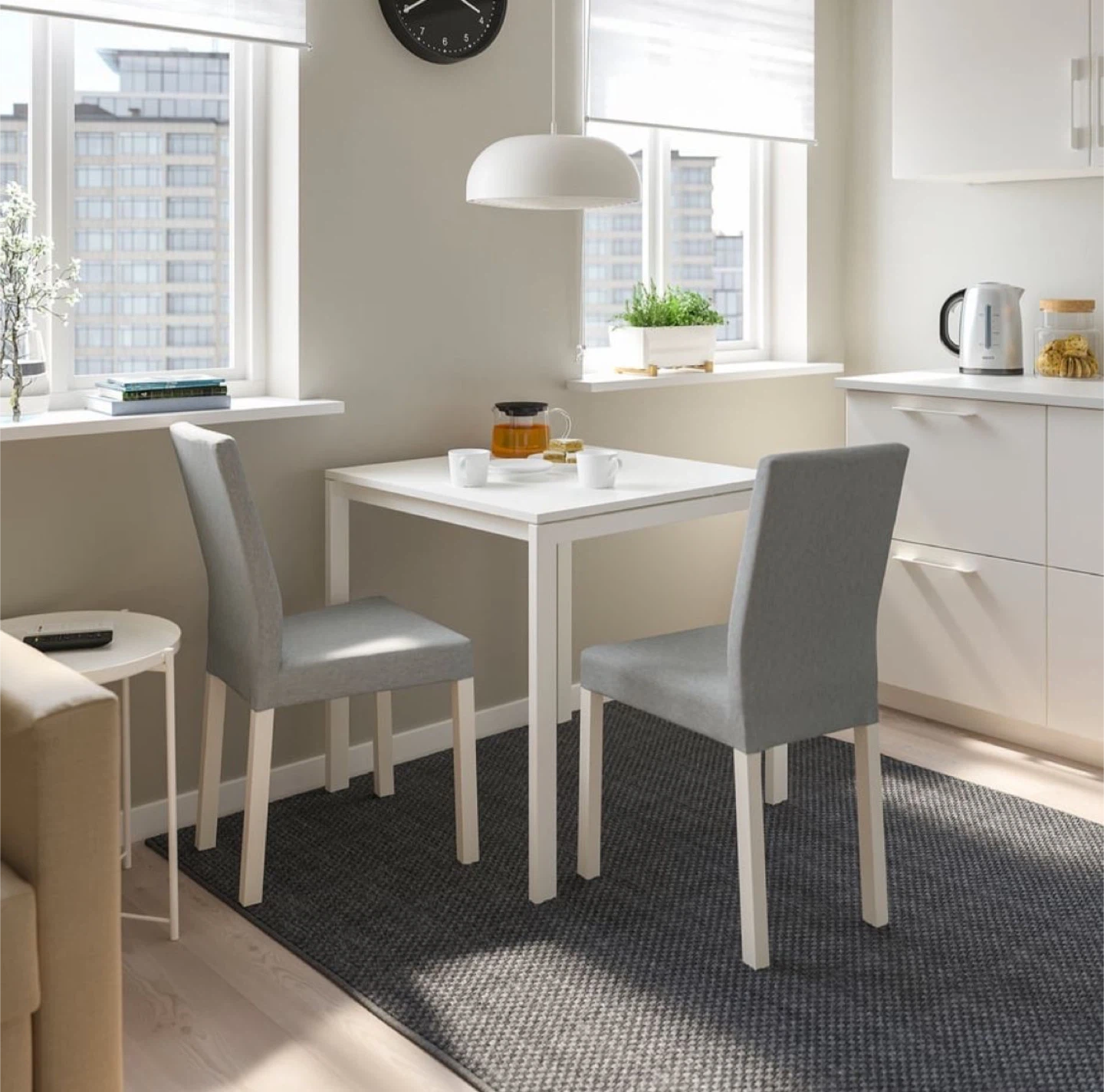 Ikea Melltorp dining table, white, 75x75cm - photo 3