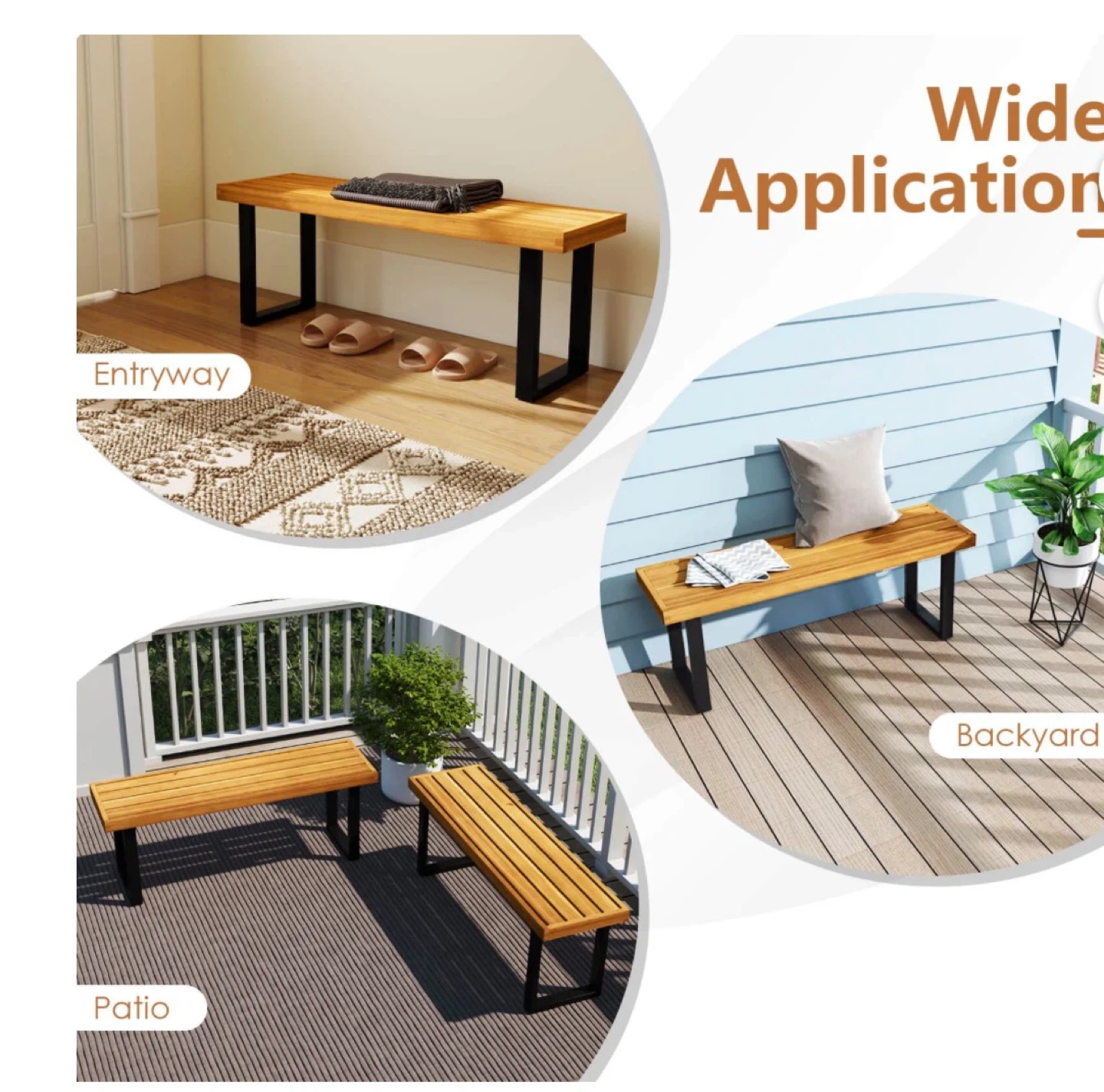 COSTWAY Backless Bench  - New in Box - photo 4