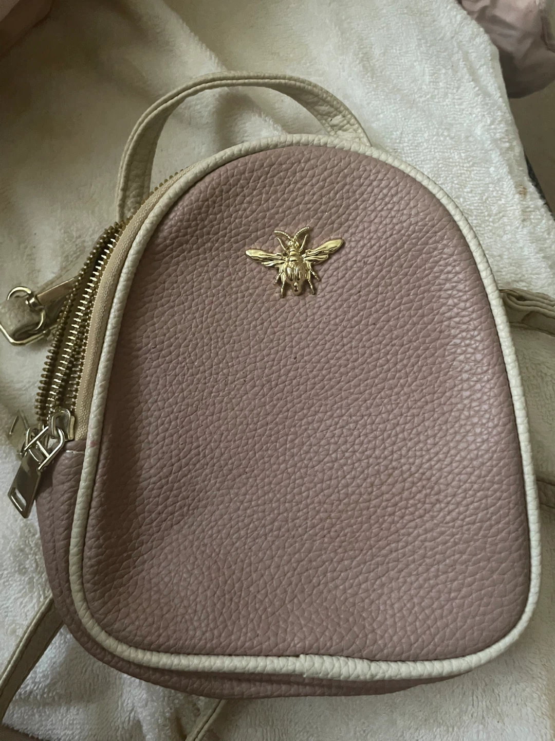 Small Pink cross bag with Bee Design - photo 4