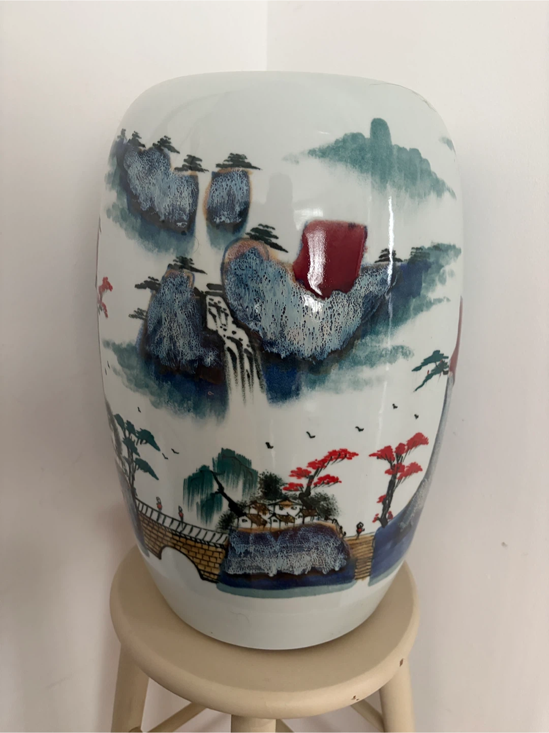 Decorative Ceramic Garden Stool 19 inches