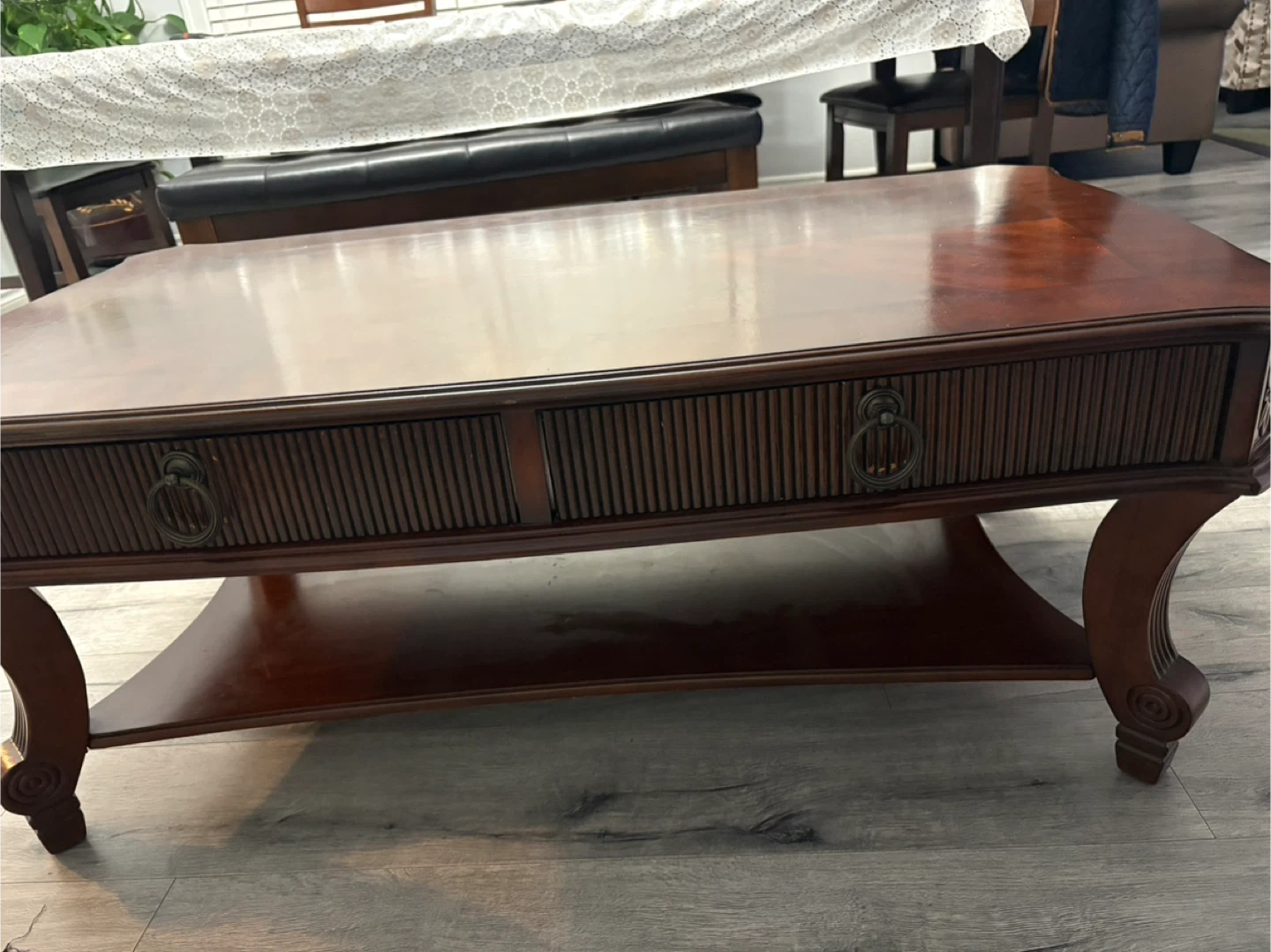Mahogany Coffee Table with Storage