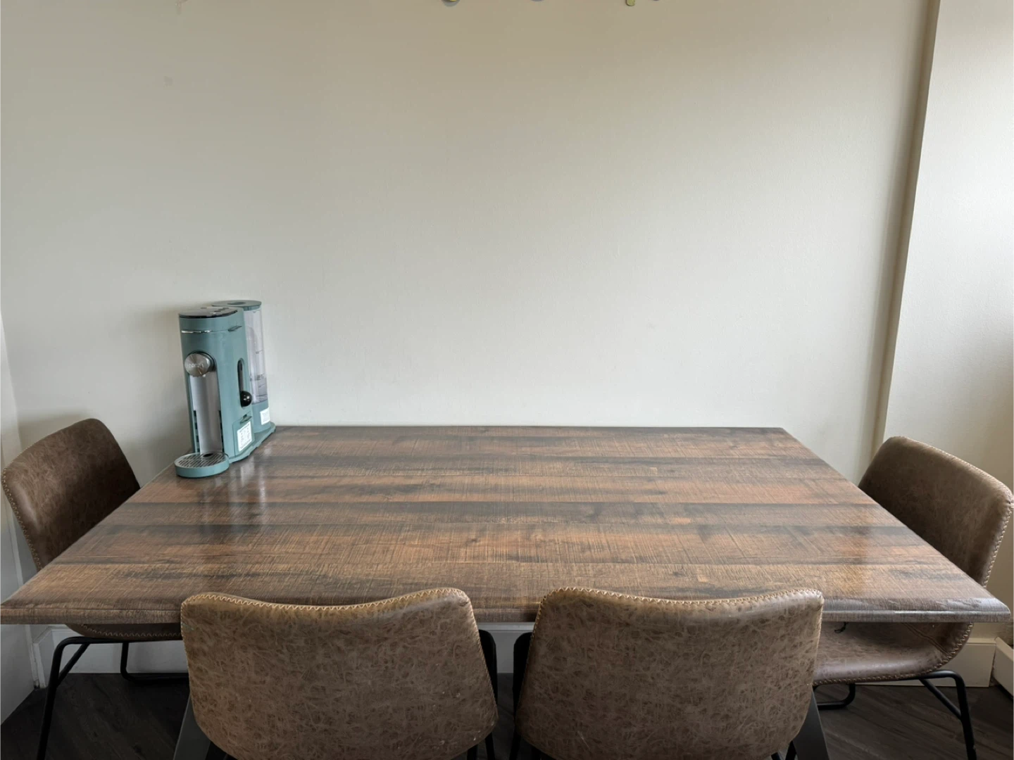 Rustic Wood Dining Table with 4 Chairs - photo 3
