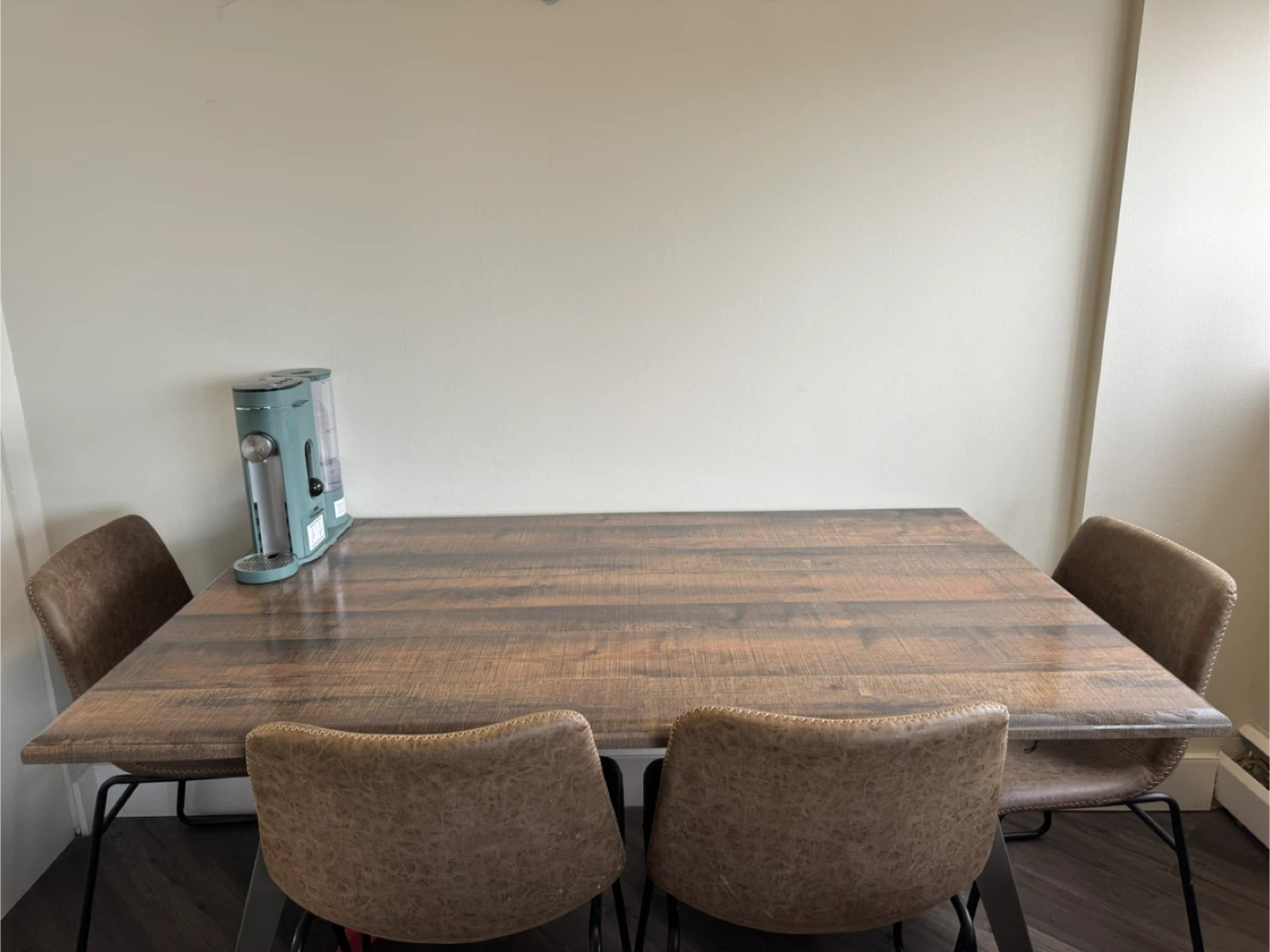 Rustic Wood Dining Table with 4 Chairs - photo 4